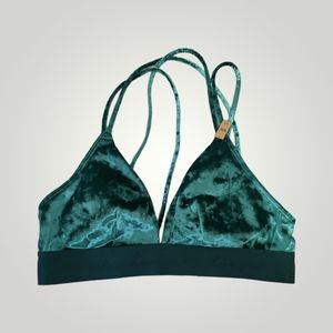 Pink Victoria's Secret Bra Bralette Velvet Triangle Shape